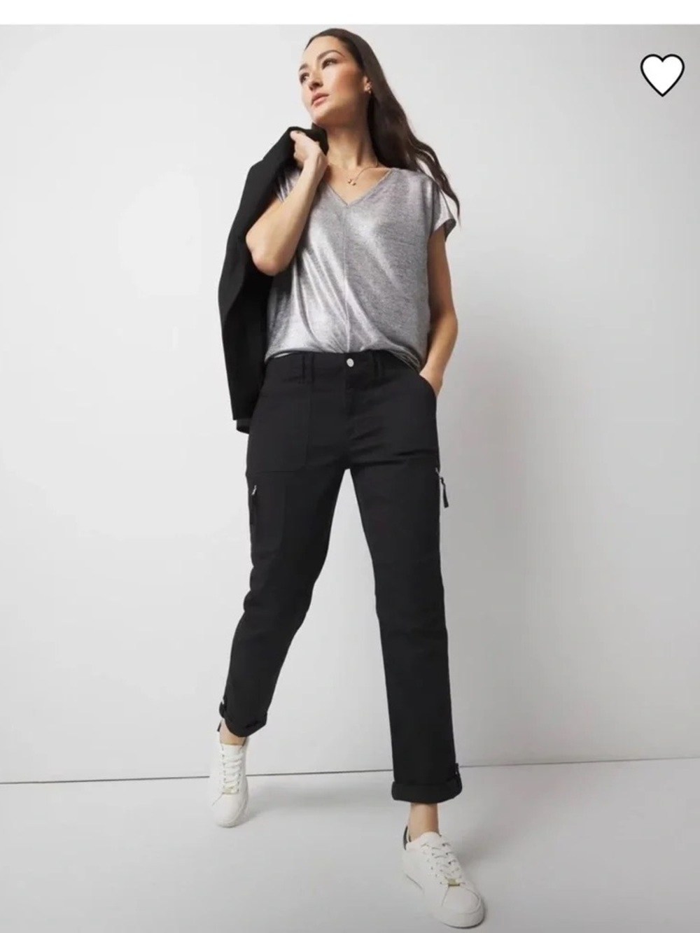 WHBM Mid-Rise Pret-A-Pedi Straight Cropped Pants